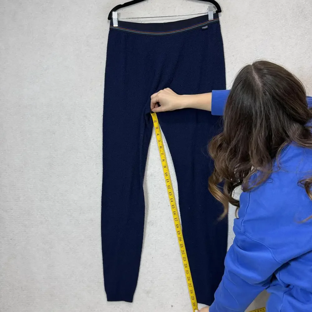 Patagonia Long Johns Mens Medium Blue Thermal Base Layer Pants Stretch Underwear